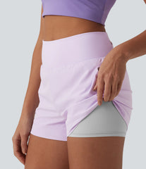 Breezeful™ High Waisted Quick Dry Workout Shorts 3'' with Pockets