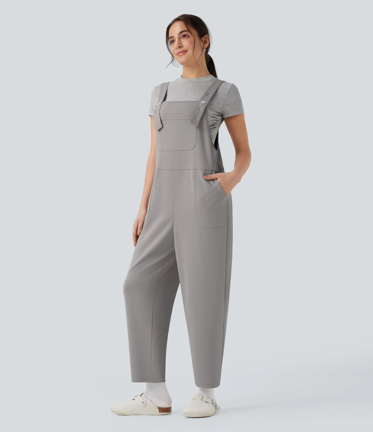 Halara Flex™ Crepe Casual Harem Overalls with Pockets