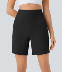 SoftlyZero™ Airy High Waisted Pockets InstantCool Yoga Shorts 7''-UPF50+