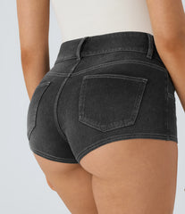 Halara Flex™ Mid Rise Pocket Denim Casual Shorts