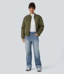 Halara Flex™ Low Rise Zipper Pockets Washed Casual Baggy Boyfriend Jeans