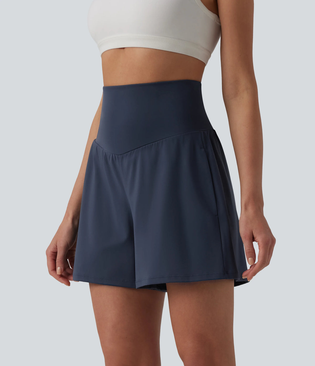 SoftlyZero™ Airy High Waisted Pockets InstantCool Yoga Shorts 5''