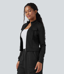 SpacerTek™ Stand Collar Long Sleeve Workout Jacket