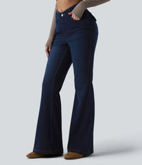 Halara Flex™ V-Shaped High Waisted Casual Flare Jeans with Pockets
