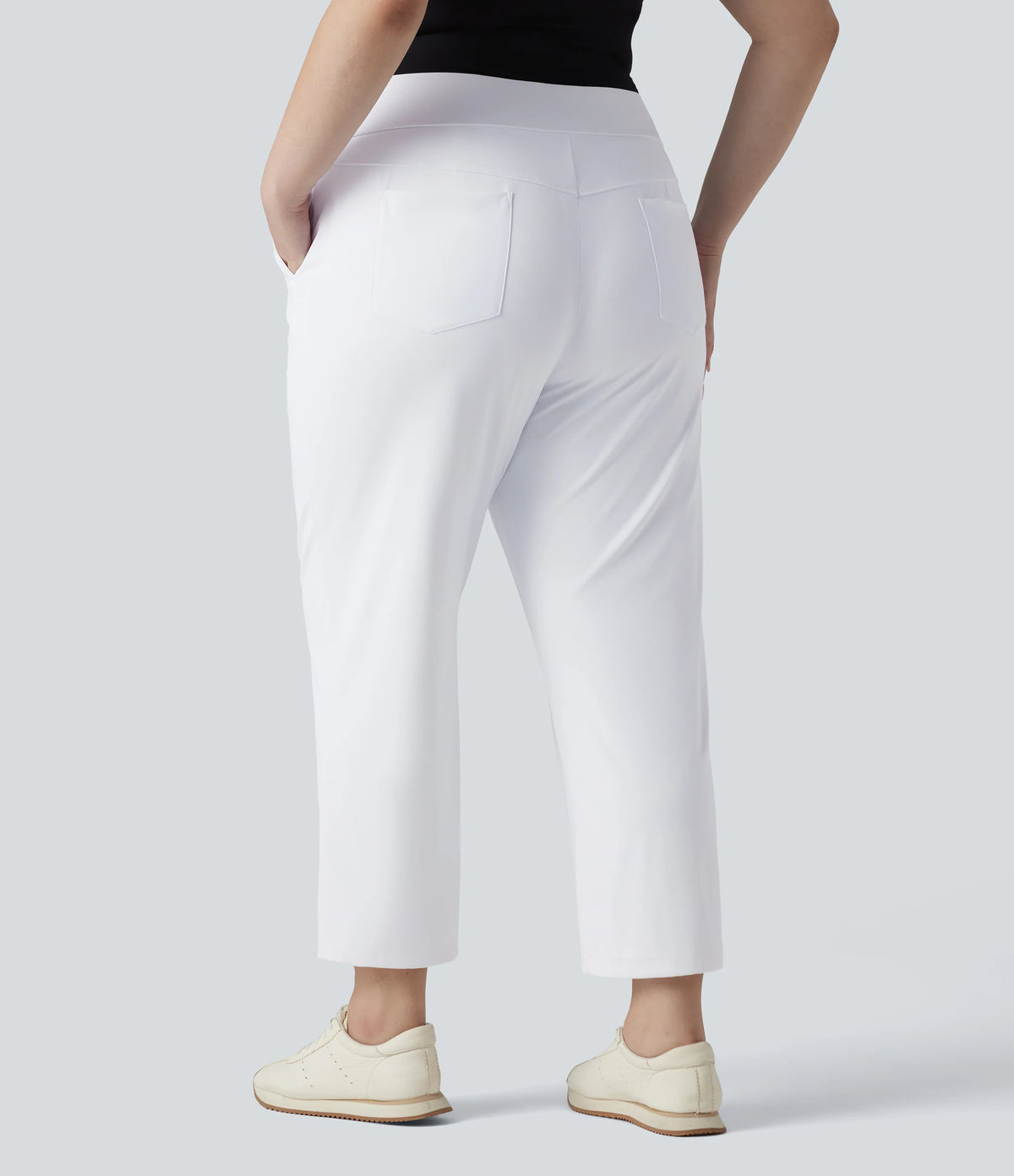 High Waisted Quick Dry Golf Plus Size Pants with Pockets-Golf Tee-UPF40+