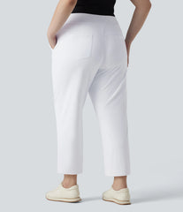 High Waisted Quick Dry Golf Plus Size Pants with Pockets-Golf Tee-UPF40+