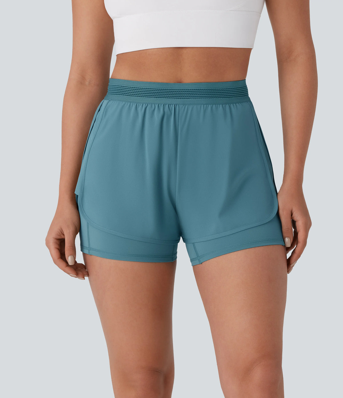 Breezeful™ Mid Rise 2-in-1 Pockets Quick Dry Running Shorts