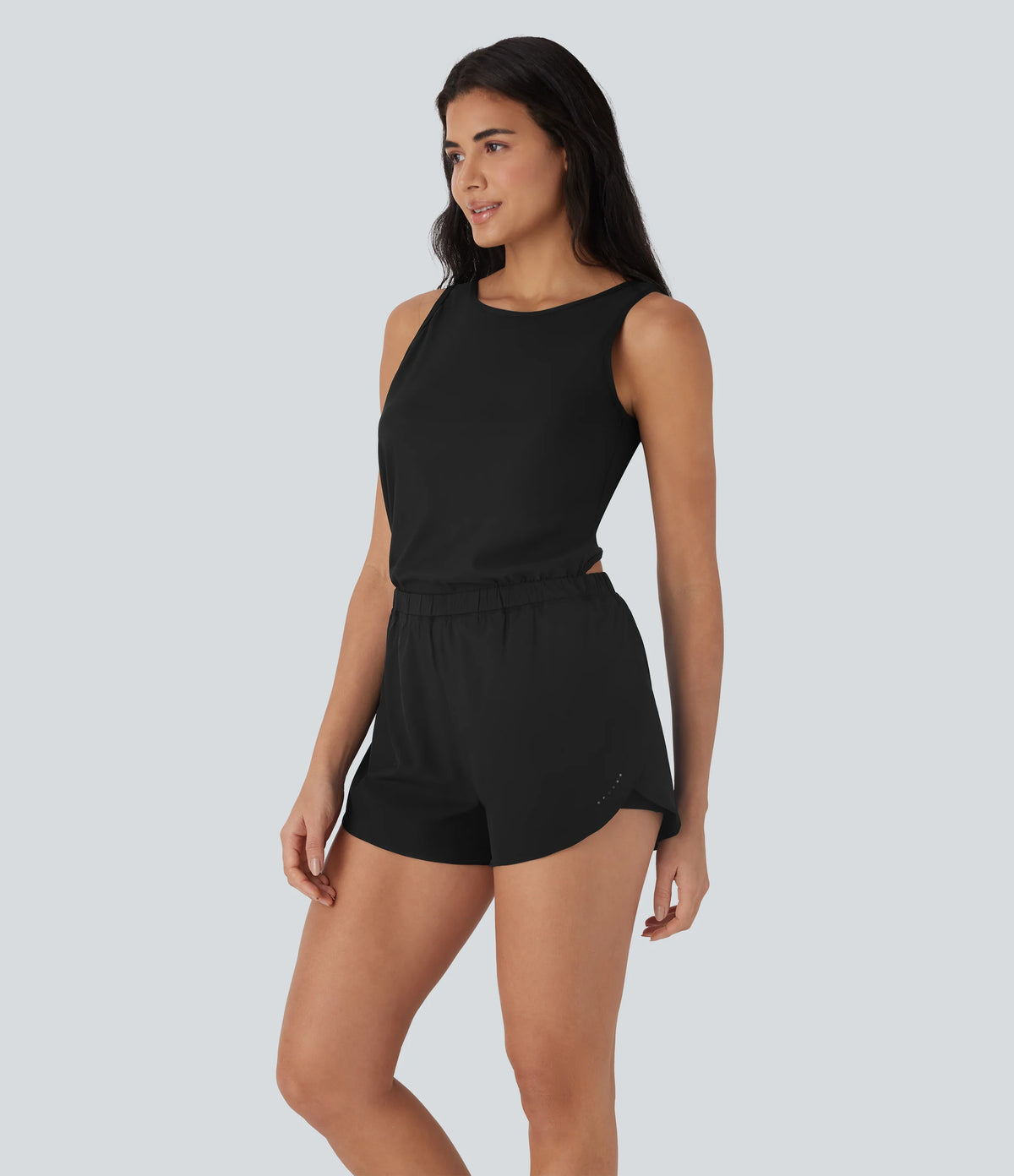 Reflective 2-in-1 Quick Dry Running Romper with Pockets-Easy Peezy Edition-UPF50+