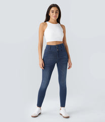 Halara Flex™ High Waisted Zipper Pockets Casual Skinny Jeans