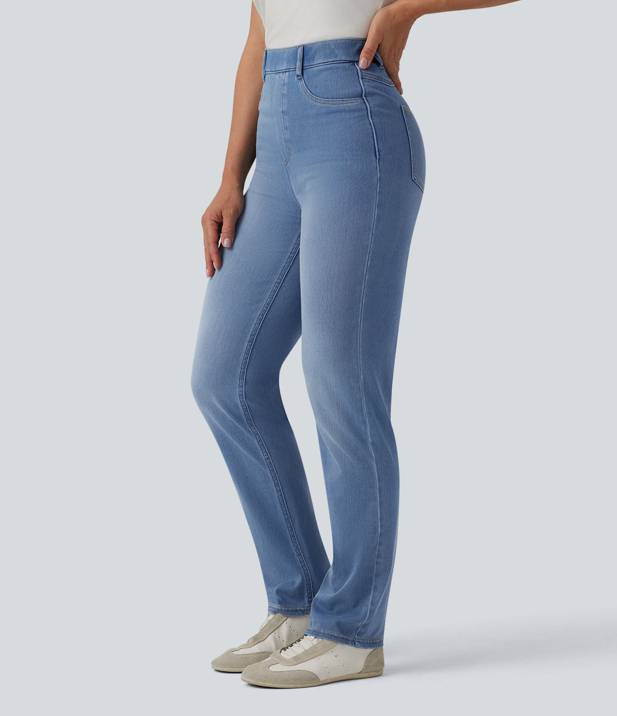 Halara Flex™ High Waisted Tummy Control Casual Jeans with Pockets