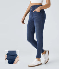 Halara Flex™ High Waisted Zipper Pockets Casual Skinny Jeans