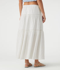 Mid Rise Flowy Maxi Skirt