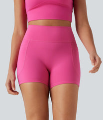 SoftlyZero™ Plush High-waisted Twisted-Back Yoga Biker Shorts 5'' with Pockets