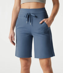 SoftlyZero™ Plush High Waisted Drawstring Workout Shorts with Pockets