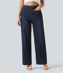 Halara Flex™ High Waisted Straight Leg Casual Jeans with Pockets