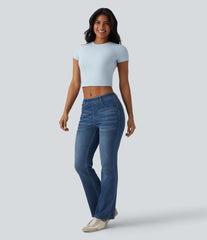 Halara Flex™ Mid Rise Casual Bootcut Jeans with Pockets