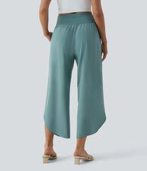 Breezeful™ High Waisted Crossover Quick Dry Resort Pants with Pockets