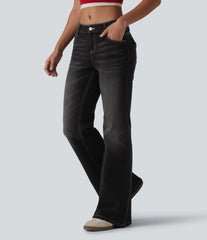 Halara Flex™ Low Rise Flare Casual Jeans with Pockets