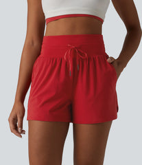 Halara UltraSculpt™ High Waisted Drawstring Yoga Shorts 3.5'' with Pockets